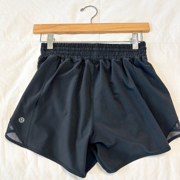 Lululemon Hotty Hot High-Rise 4” Lined Running Shorts Black Chicago Size 4 - Picture 6 of 6